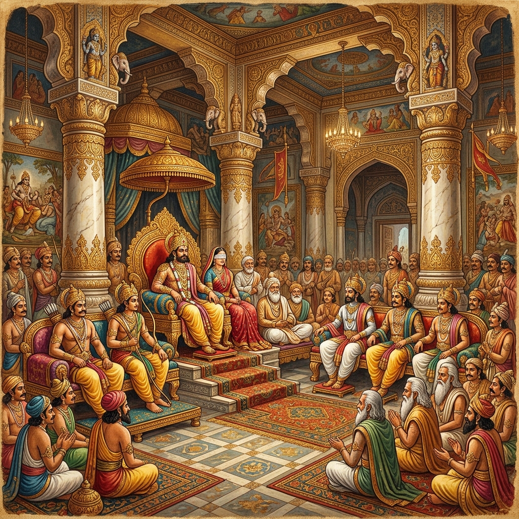 The royal court of Hastinapura