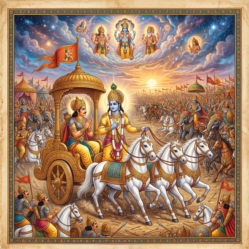Illustration representing the Mahabharata
