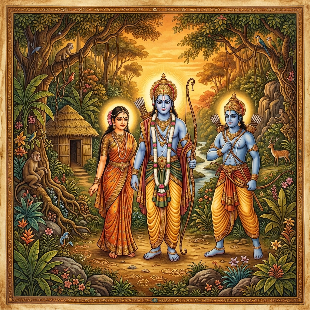 Illustration representing the Ramayana